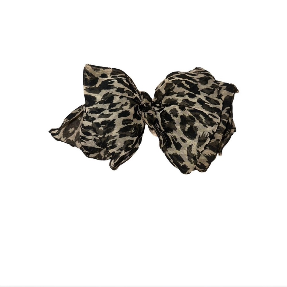 Leopard Print Hair Bow